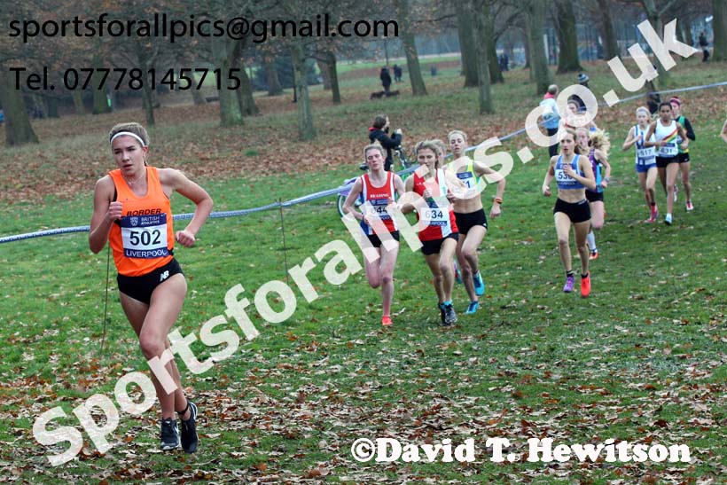 Womens under-17s and junior British Athletics Liverpool Cross Challenge, Sefton Park, Liverpool. Photo:  David T. Hewitson/Sports for All Pics